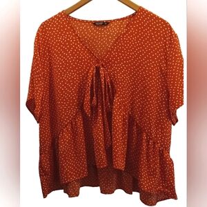 Shein Curve Polka Dot Blouse Size 4XL